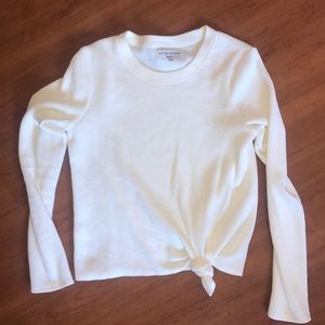 madewell shirt texture & thread knot top